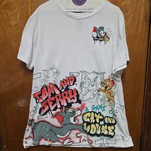 Vintage Tom and Jerry T-Shirt Embroidered